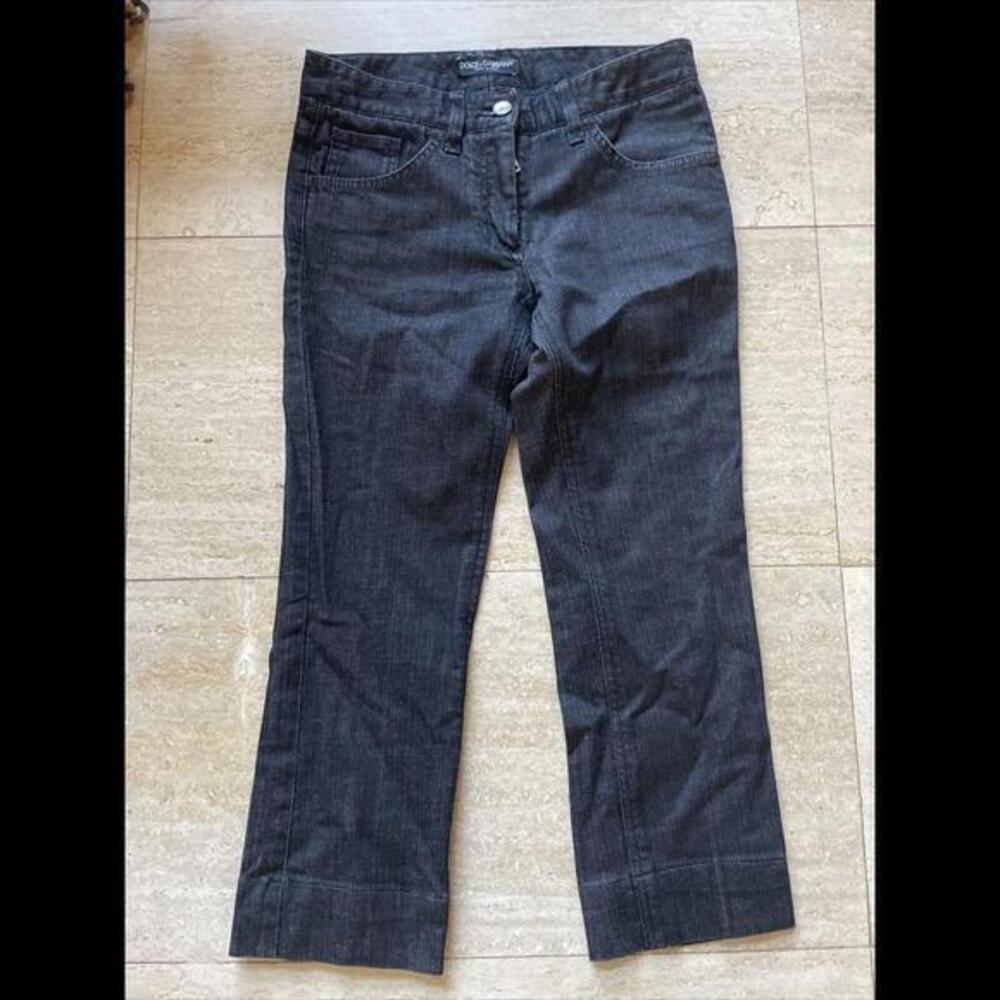 Dolce & Gabbana‎ Via San Damiano 7 Milano Jeans Black Cropped